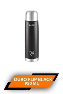 Cello Thermosteel Duro Flip 1000 Black 950ml